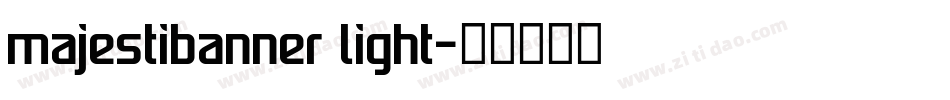 majestibanner light字体转换